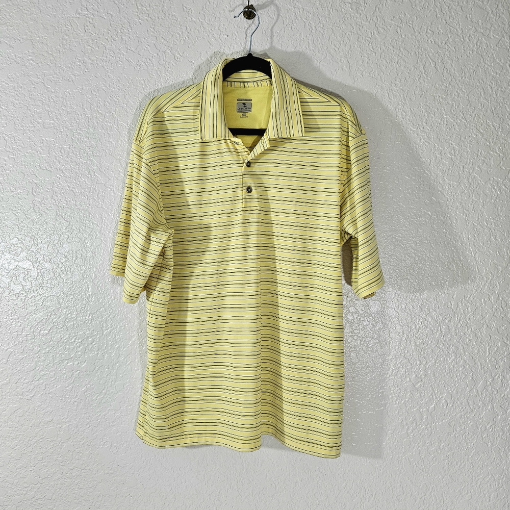 Lone Cypress by Pebble Beach Men's Yellow Golf Polo